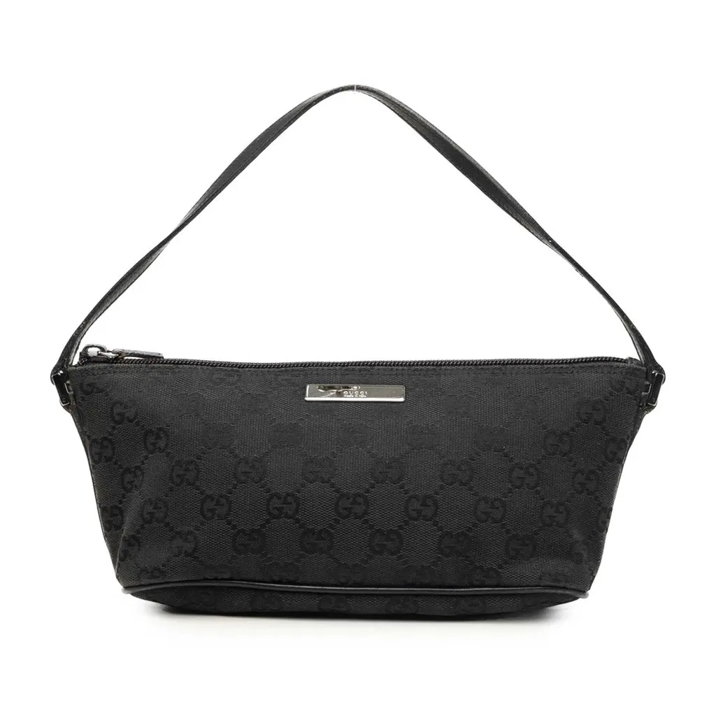 Gucci GG Canvas Boat Black Very good - Front View