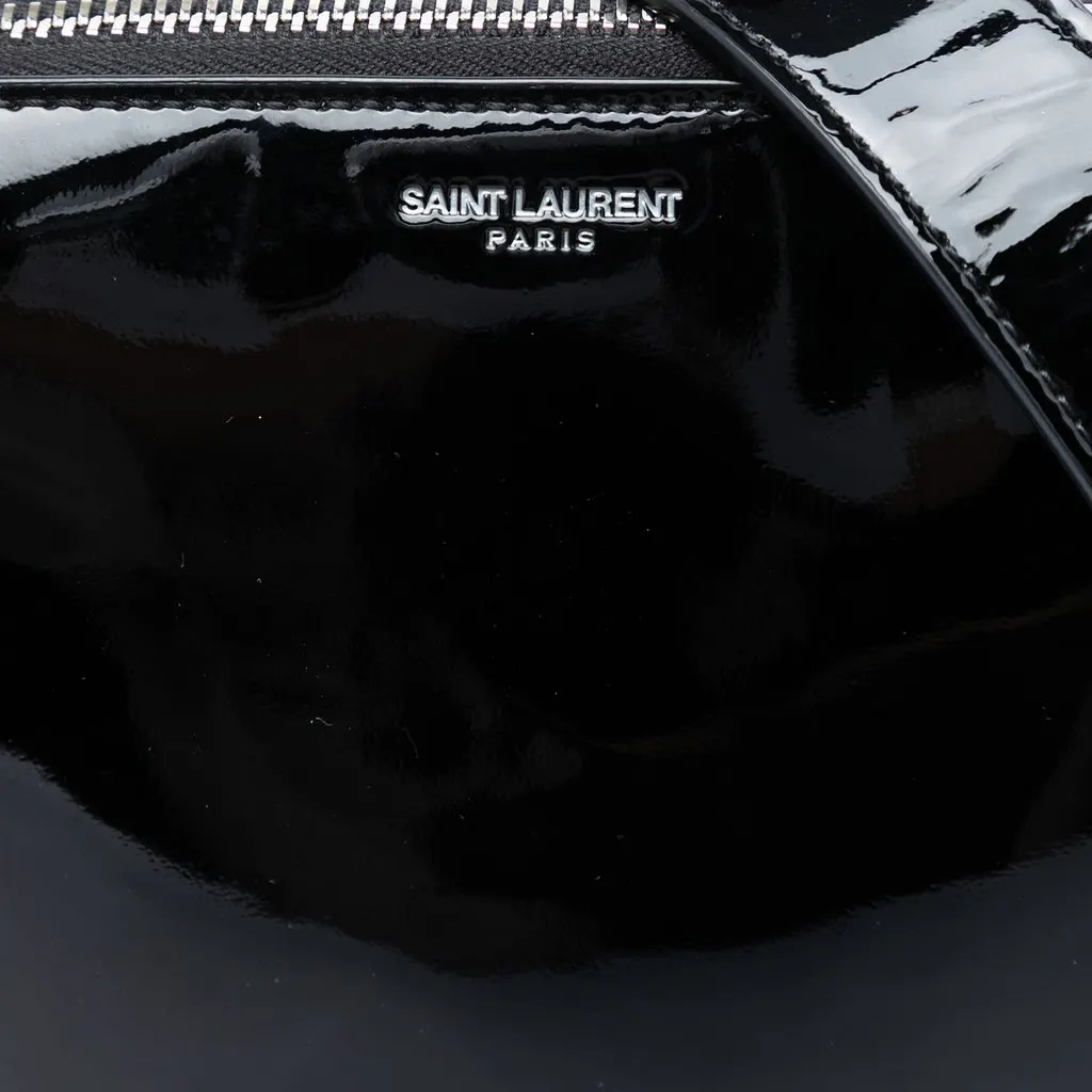 Saint Laurent Patent Leather Crossbody Black Leather Very good - Box View