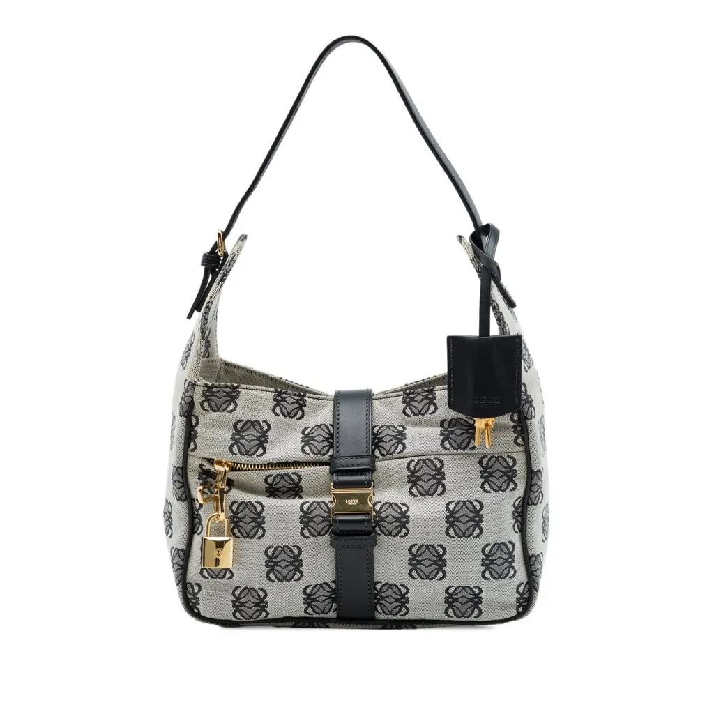 Loewe Anagram قماش كتف حقيبة