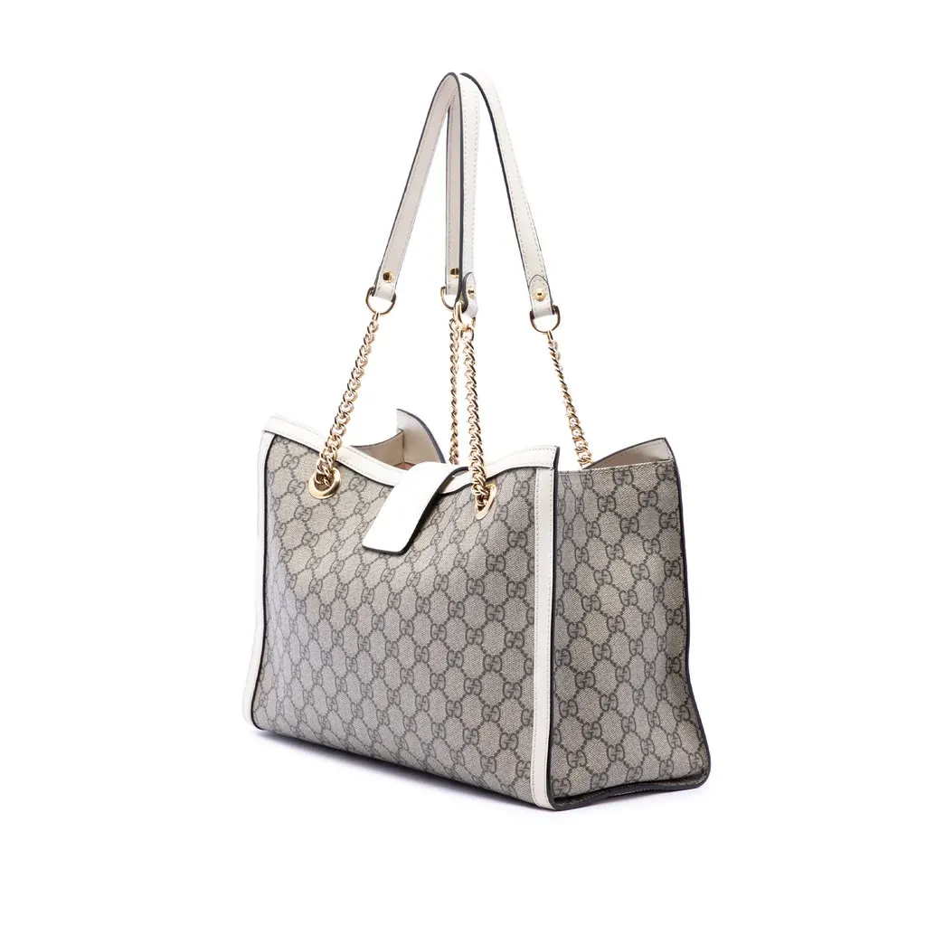 Gucci Medium GG Supreme Padlock Tote Beige Very good - Back View