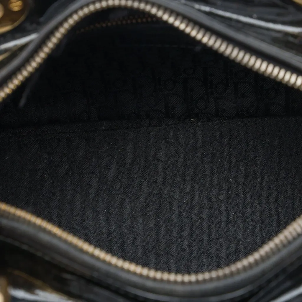 Dior Medium Patent Cannage Lady Dior Black Leather Very good - Model View