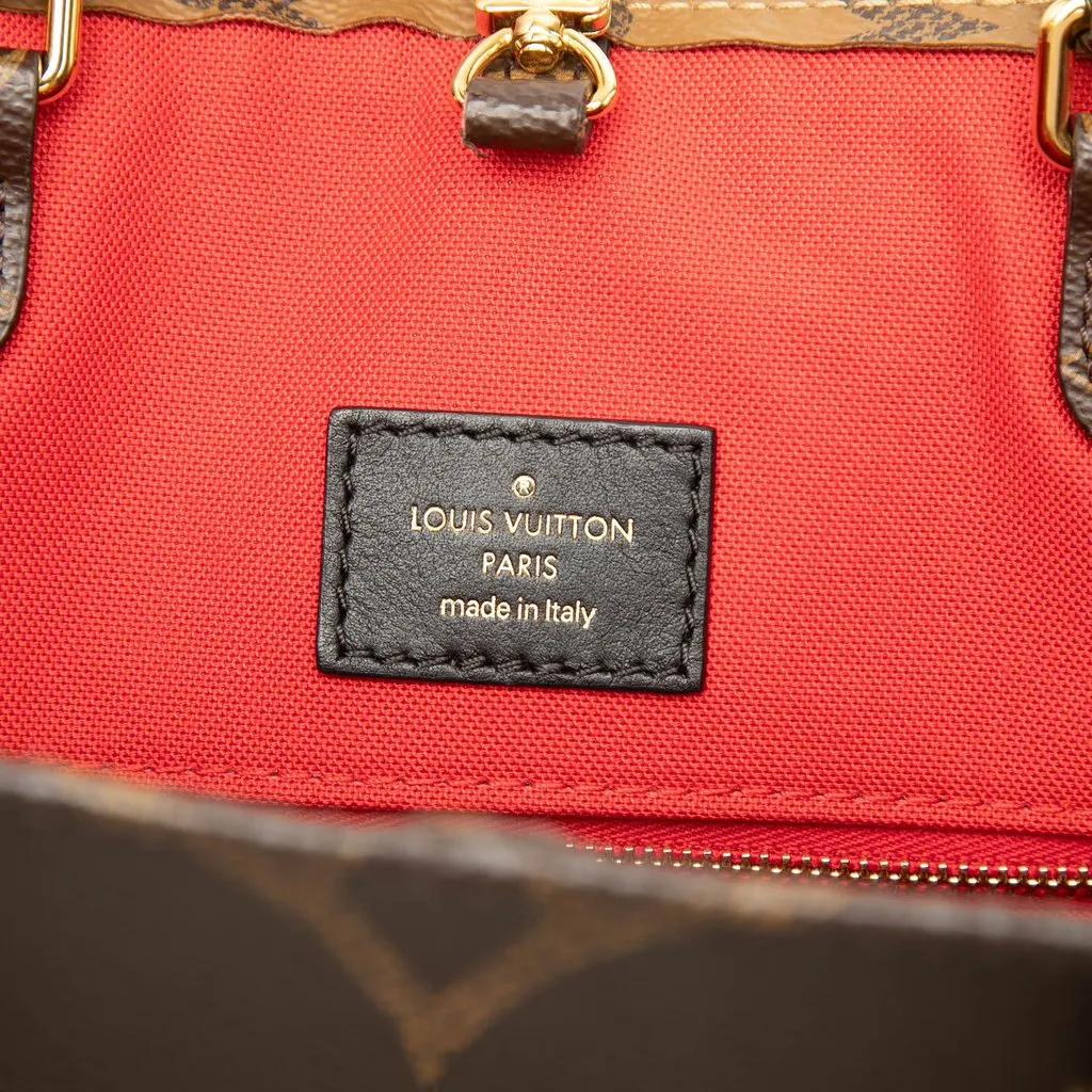 Louis Vuitton Monogram Reverse Giant OnTheGo MM Brown Very good - Box View