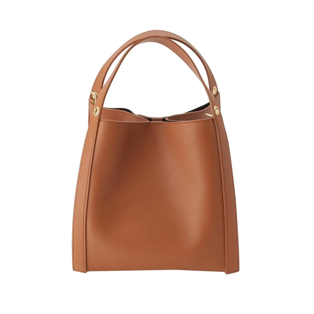 Celine Small Supple Calfskin Cube Satchel Brown Leather Very good - Back View