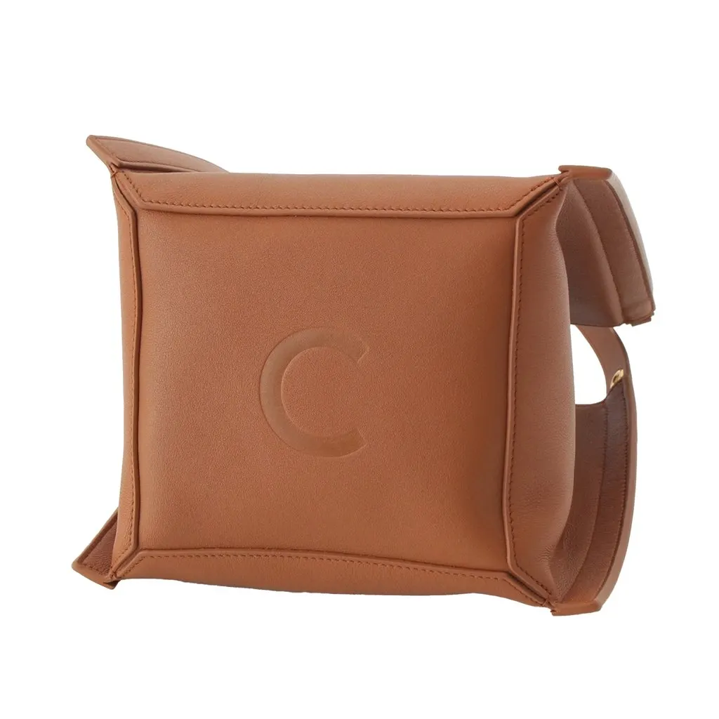 Celine Small Supple Calfskin Cube Satchel Brown Leather Very good - Inside View