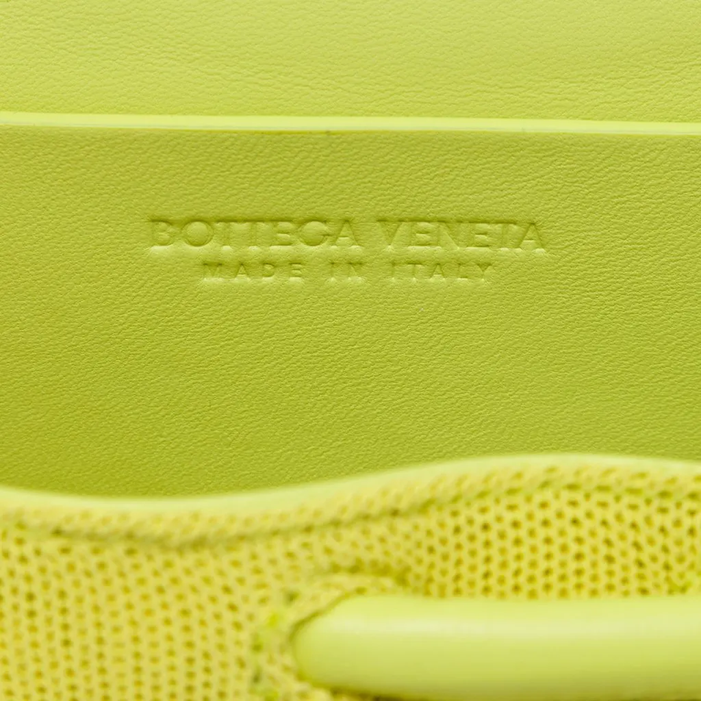 Bottega Veneta Small Beaded Crochet Knit and Leather Beak Crossbody Green Very good - Box View