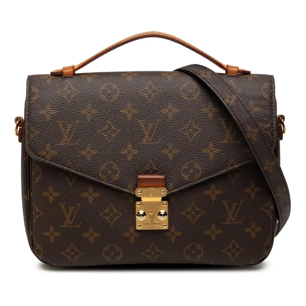 Louis Vuitton Monogram Pochette Metis Brown Good - Front View