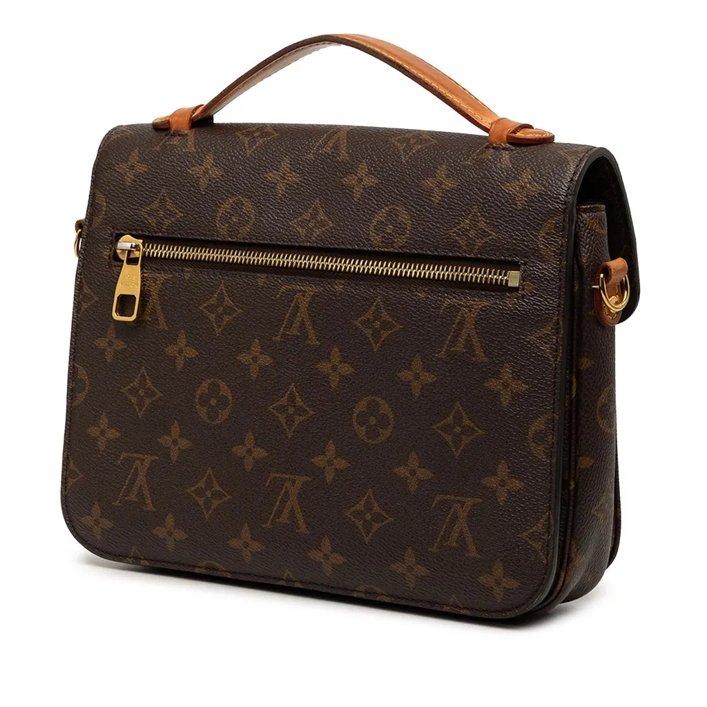 Louis Vuitton Monogram Pochette Metis Brown Good - Back View