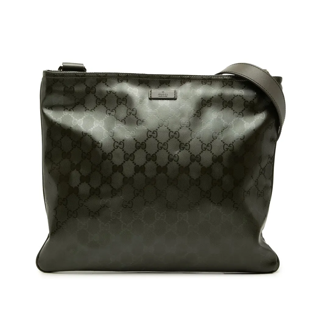Gucci GG Imprime Crossbody Green Canvas Good - Front View