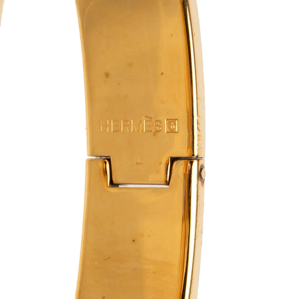 Hermès Narrow Enamel Clic H Bracelet PM Red Very good - Model View
