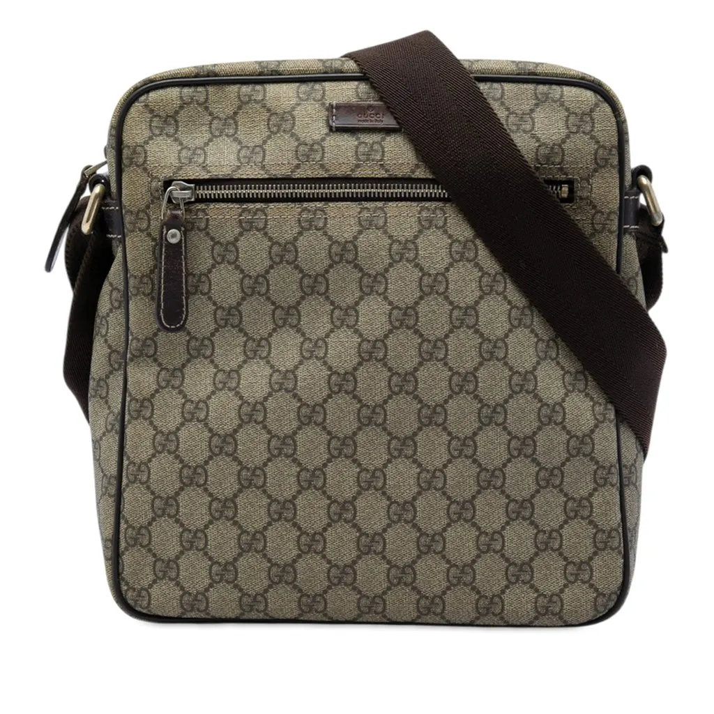 Gucci GG Supreme Crossbody Beige Very good - Front View
