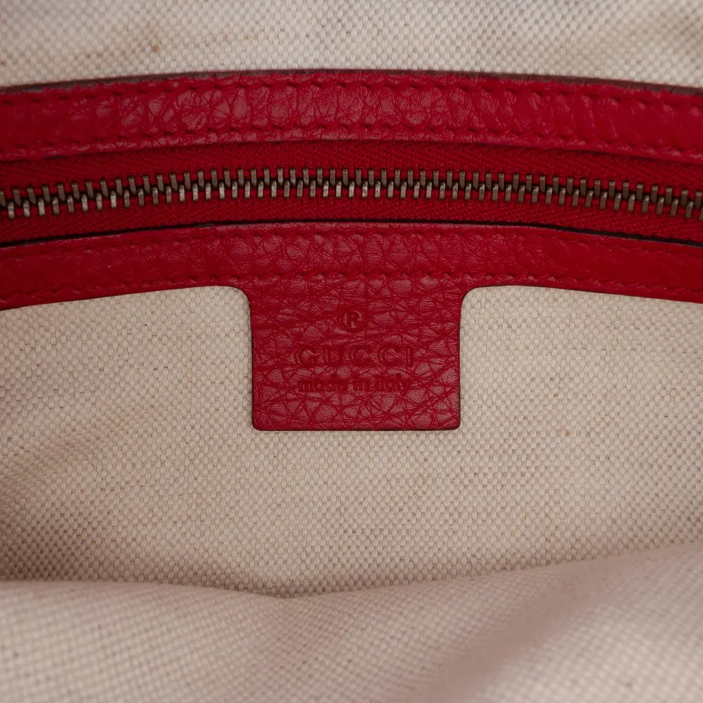 Gucci GG Marmont Calfskin Animalier Shoulder Bag Red Leather Very good - Box View
