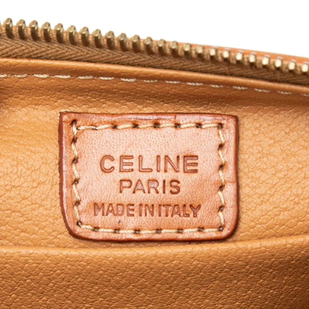 Celine Macadam Coated Canvas Pouch Brown Very good - Box View