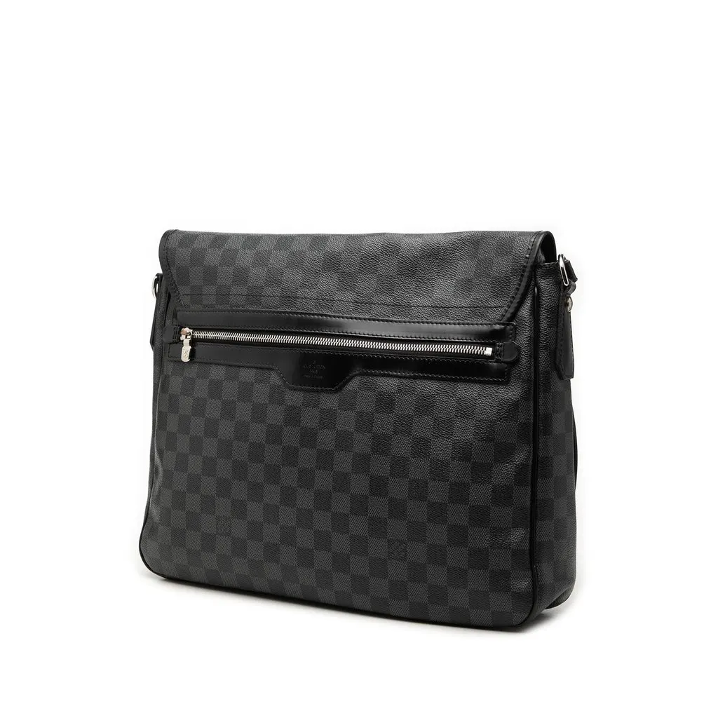 Louis Vuitton Damier Graphite District MM Black Very good - Back View