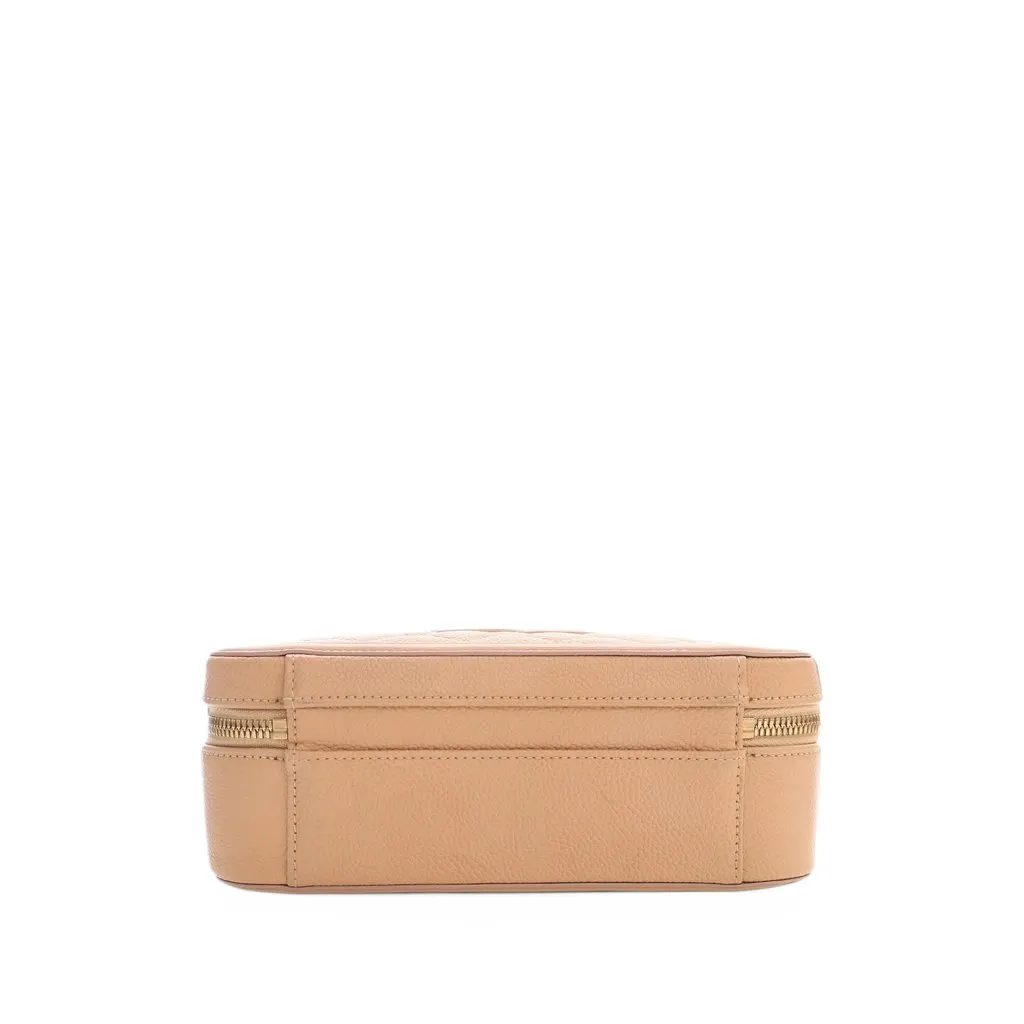 Chanel Medium Caviar CC Filigree Vanity Case Beige Leather Very good - Inside View
