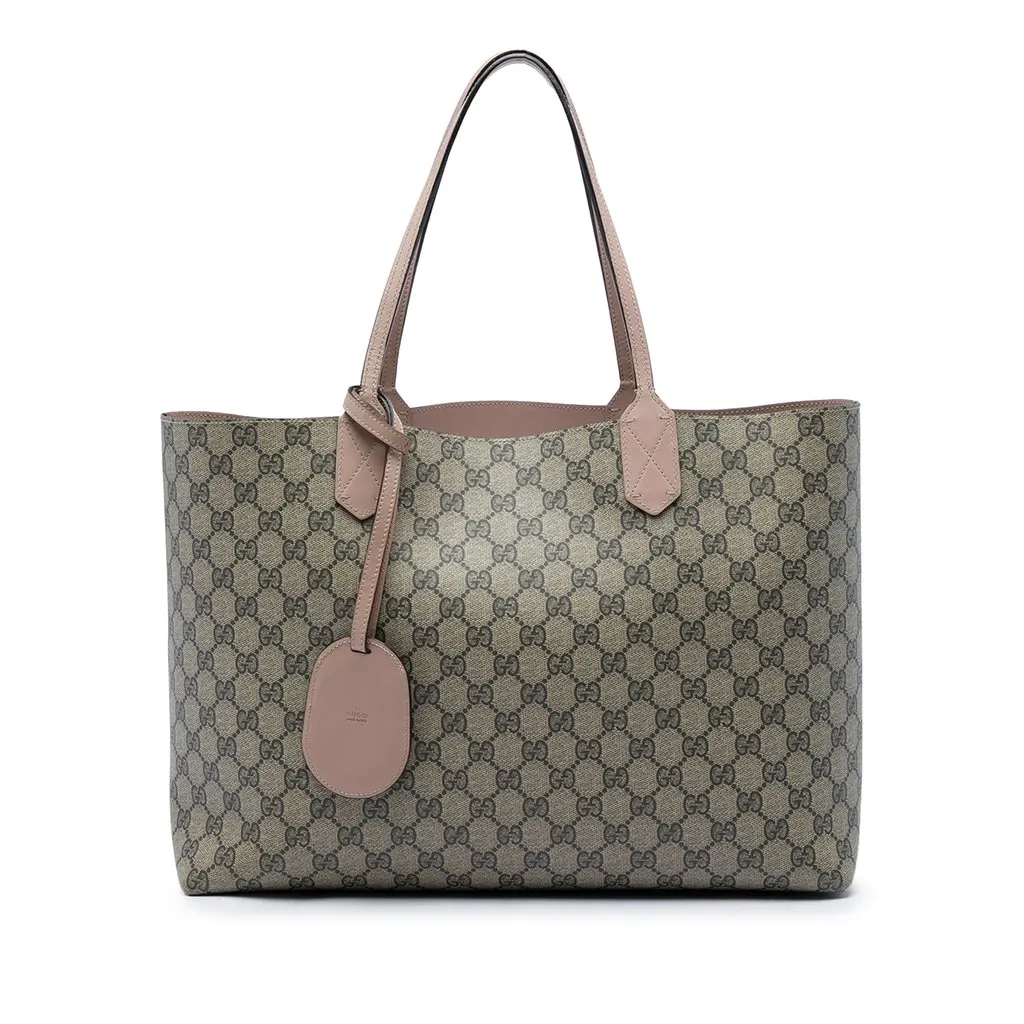 Gucci Medium GG Supreme Reversible Tote Beige Canvas Very good - Front View
