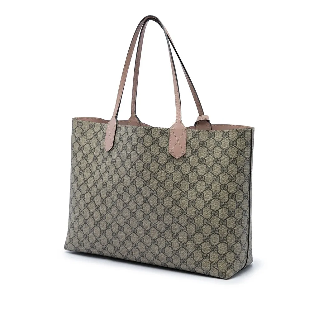 Gucci Medium GG Supreme Reversible Tote Beige Canvas Very good - Back View