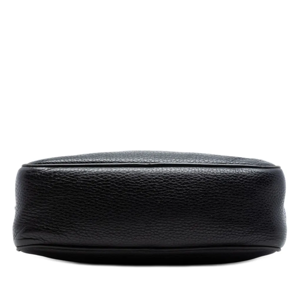 Gucci Medium Pebbled Calfskin Soho Messenger Bag Black Leather Very good - Inside View