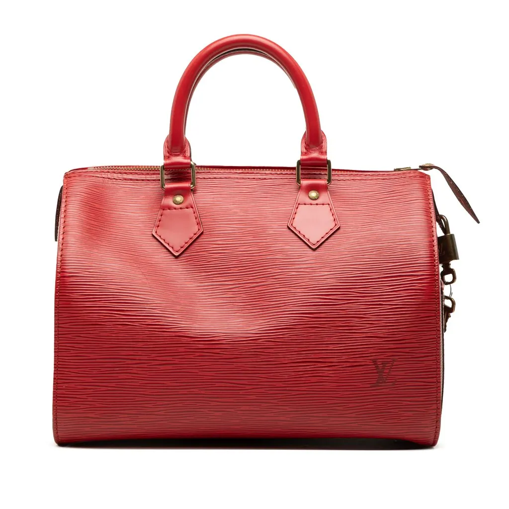 Louis Vuitton Epi Speedy 25 Red Leather Very good - Front View