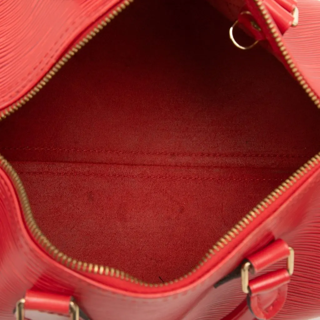 Louis Vuitton Epi Speedy 25 Red Leather Very good - Model View