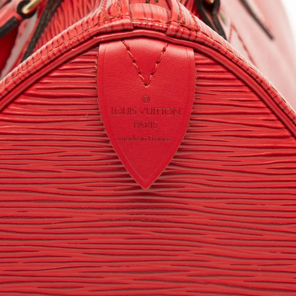 Louis Vuitton Epi Speedy 25 Red Leather Very good - Box View
