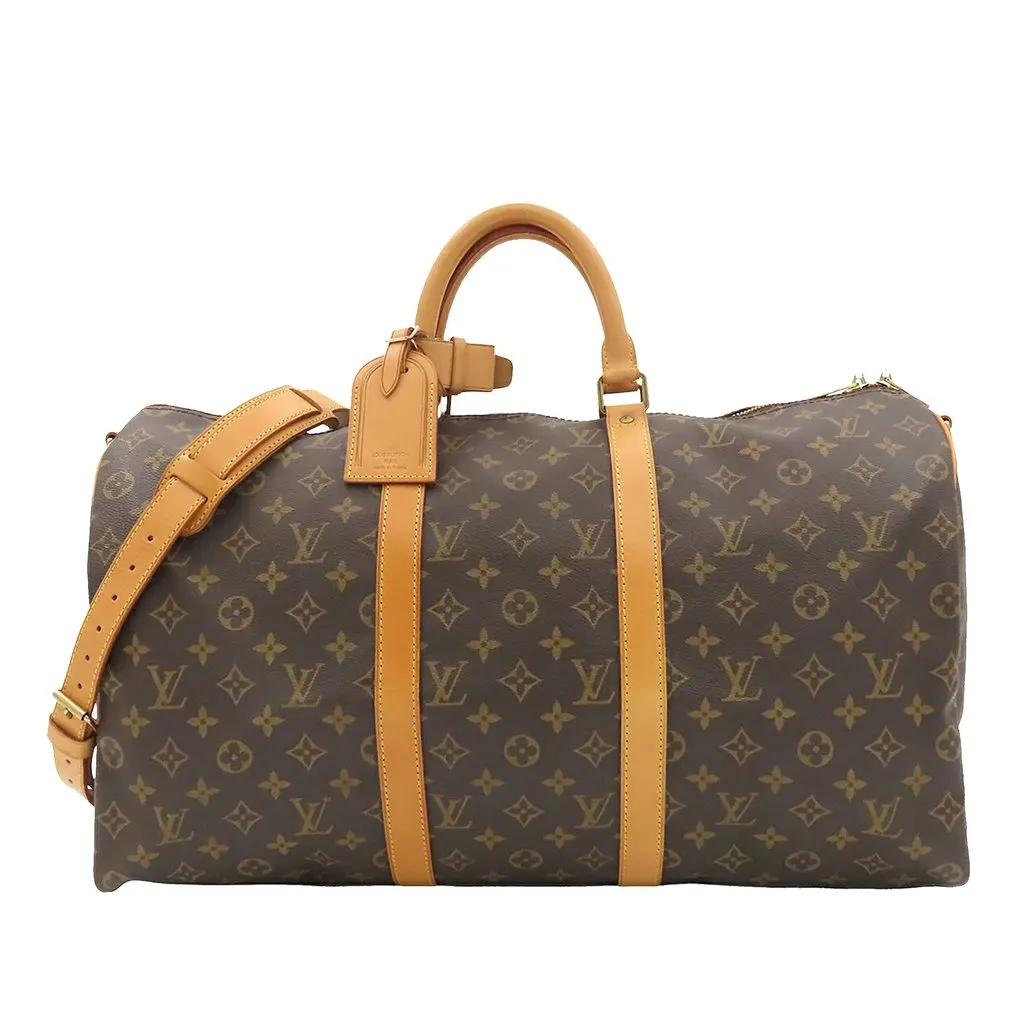 Louis Vuitton Monogram Keepall Bandouliere 50 Brown Very good - Front View
