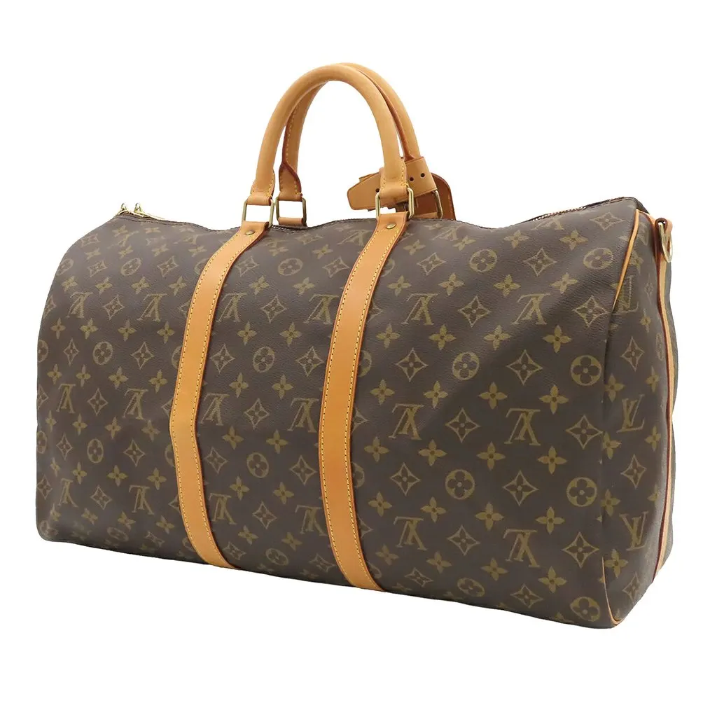 Louis Vuitton Monogram Keepall Bandouliere 50 Brown Very good - Back View