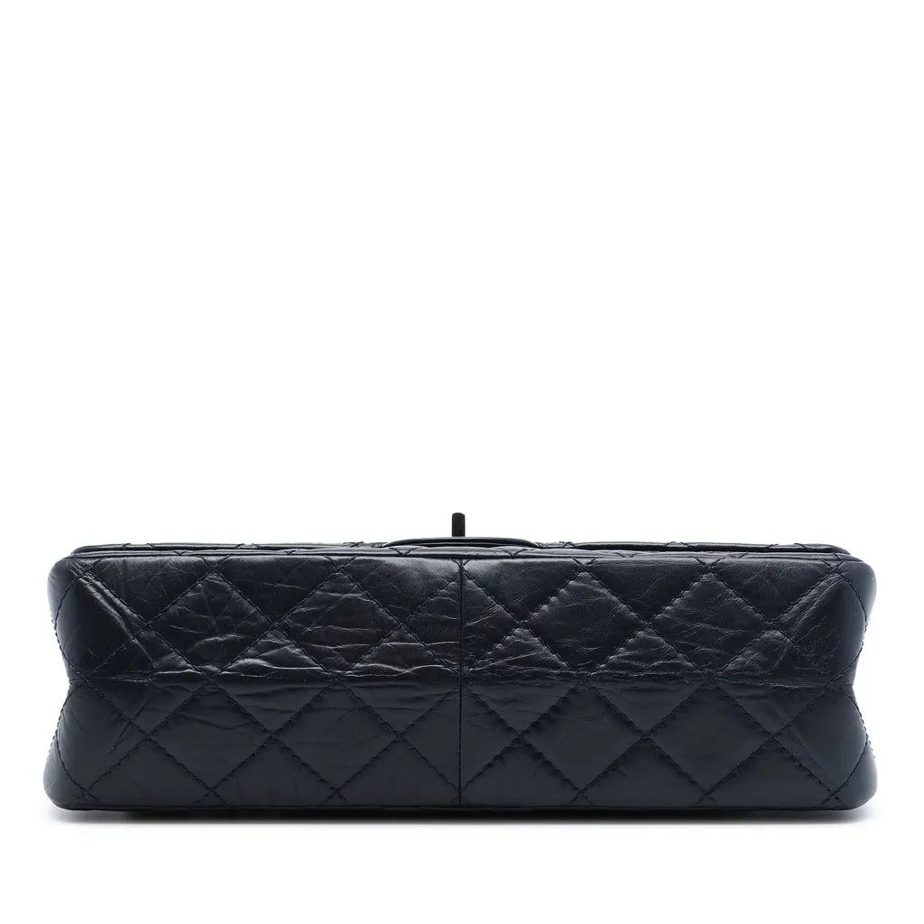 Chanel Quilted Aged Calfskin Reissue 2.55 Double Flap 226 Blue Leather Very good - Inside View