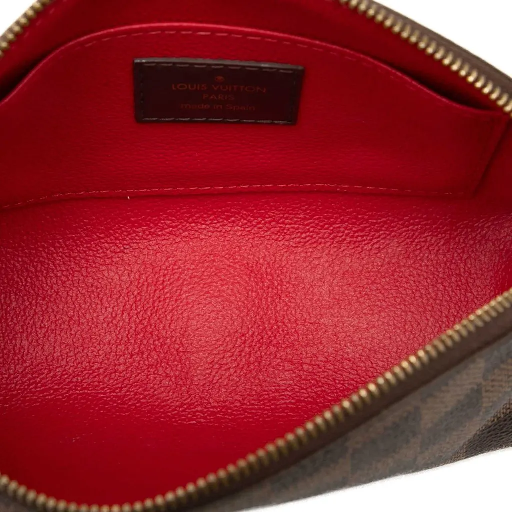 Louis Vuitton Damier Ebene Cosmetic Pouch PM Brown Very good - Model View