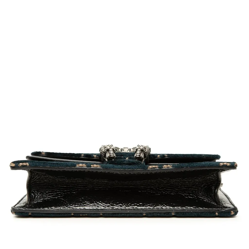 Gucci Mini GG Velvet Dionysus Crossbody Blue Velvet Very good - Inside View