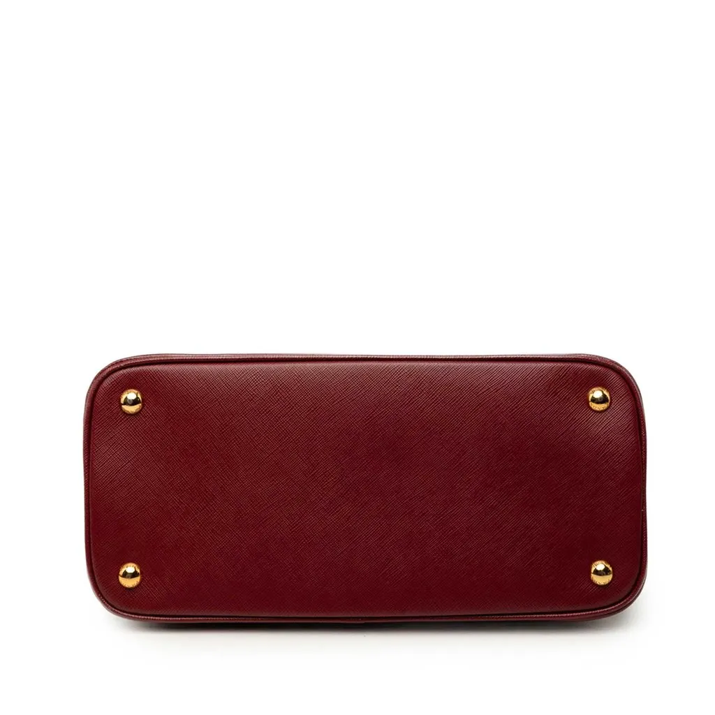 Prada Medium Saffiano Lux Open Promenade Satchel Red Leather Very good - Inside View