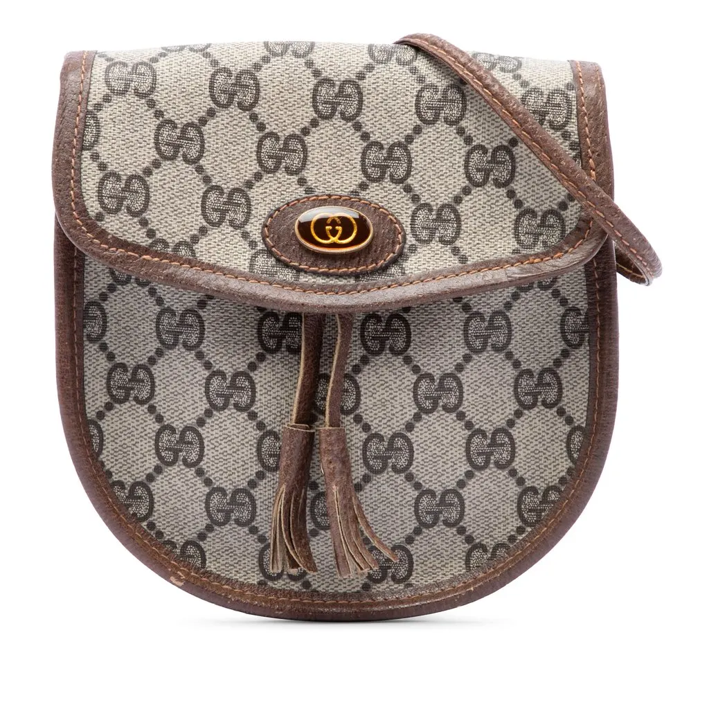 Gucci GG Supreme Crossbody Beige Very good - Front View