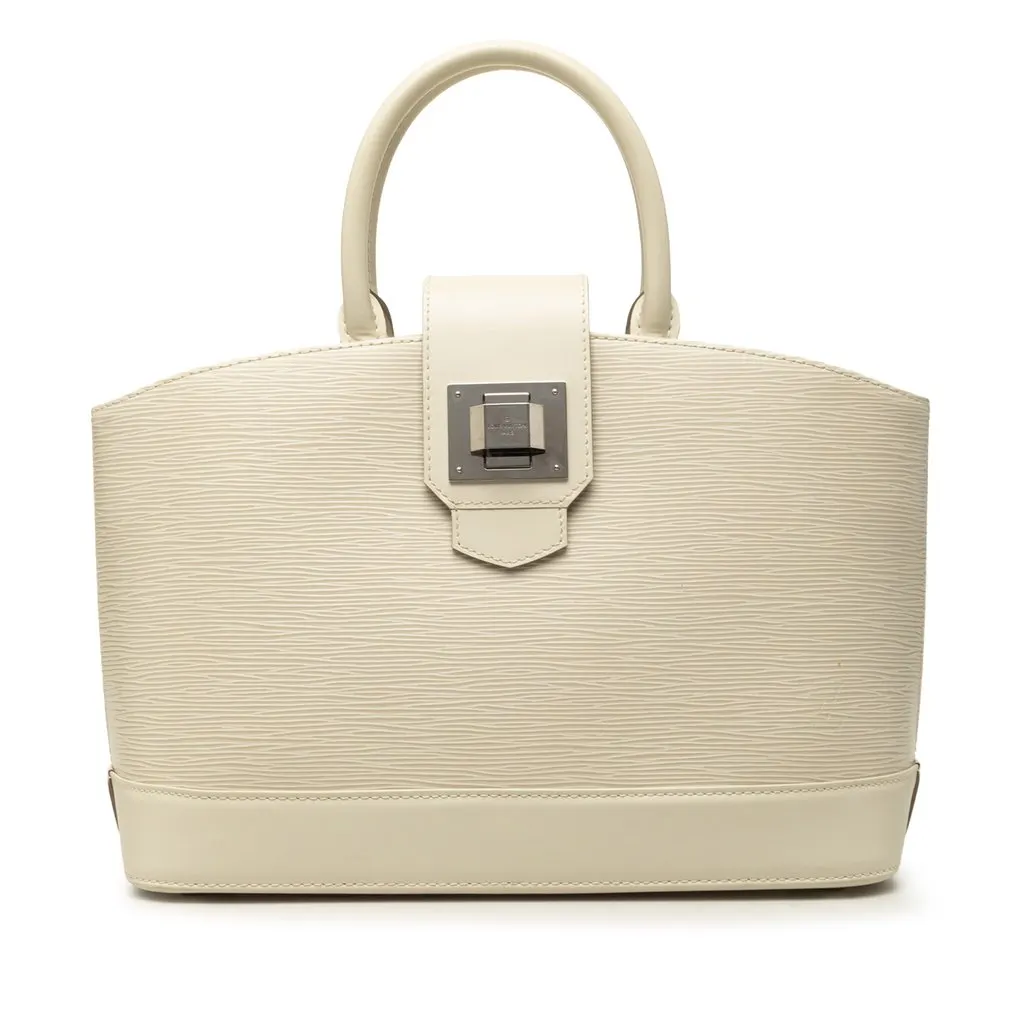 Louis Vuitton Epi Mirabeau PM White Leather Very good - Front View