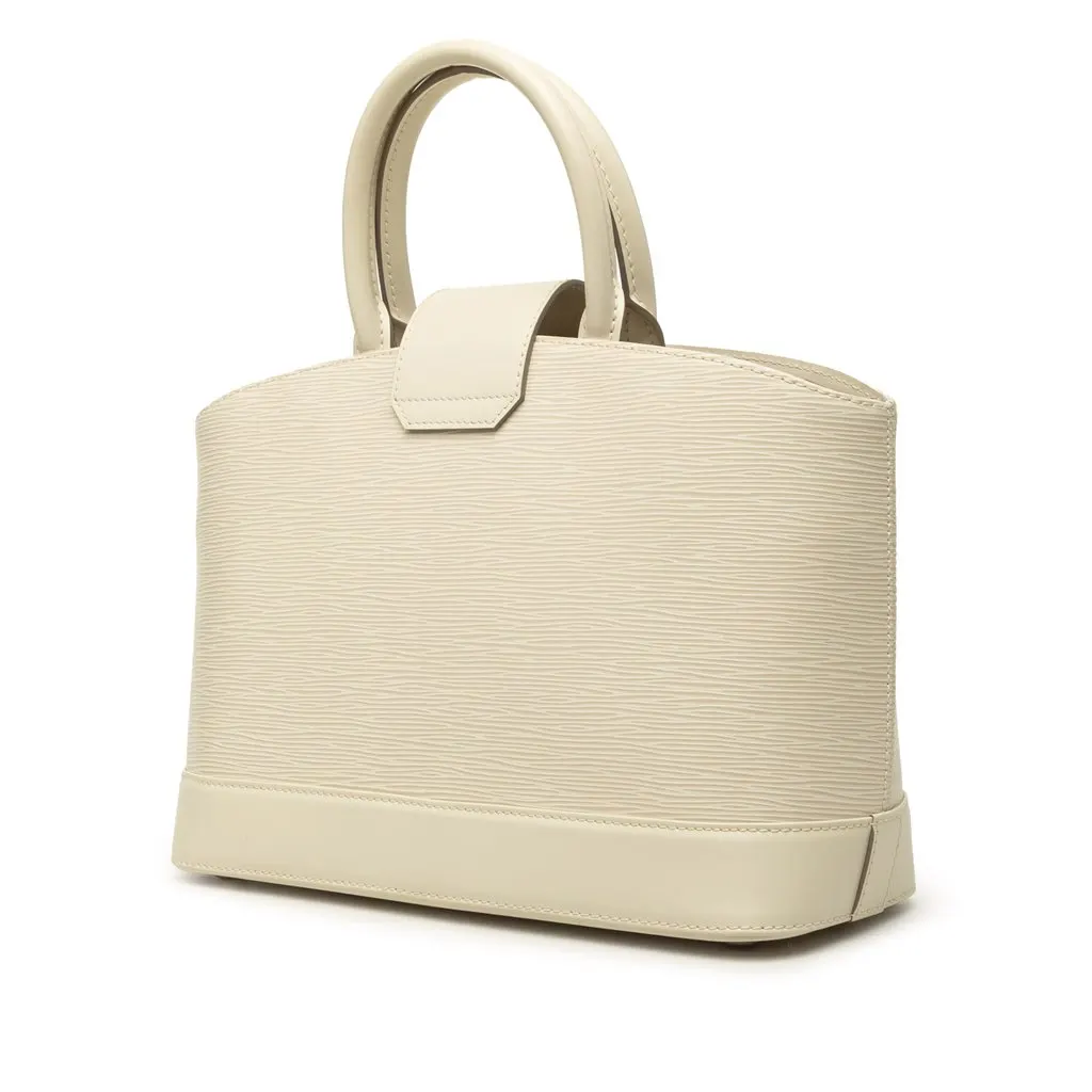 Louis Vuitton Epi Mirabeau PM White Leather Very good - Back View