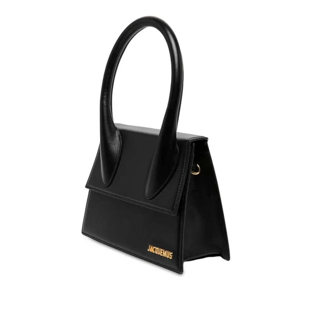Jacquemus Smooth Calfskin Le Grand Chiquito Black Leather Very good - Back View
