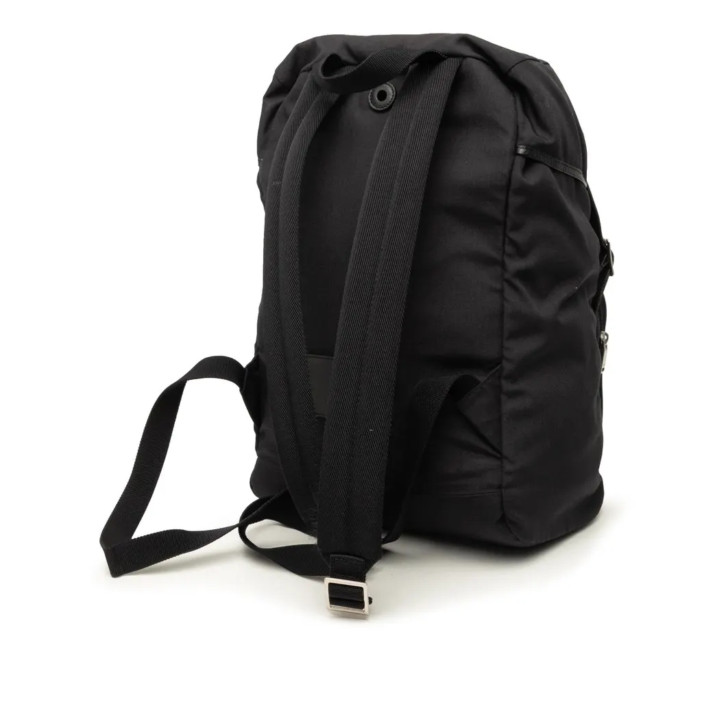 Saint Laurent Canvas Monogram Utilitarian Hunting Backpack Black Very good - Back View