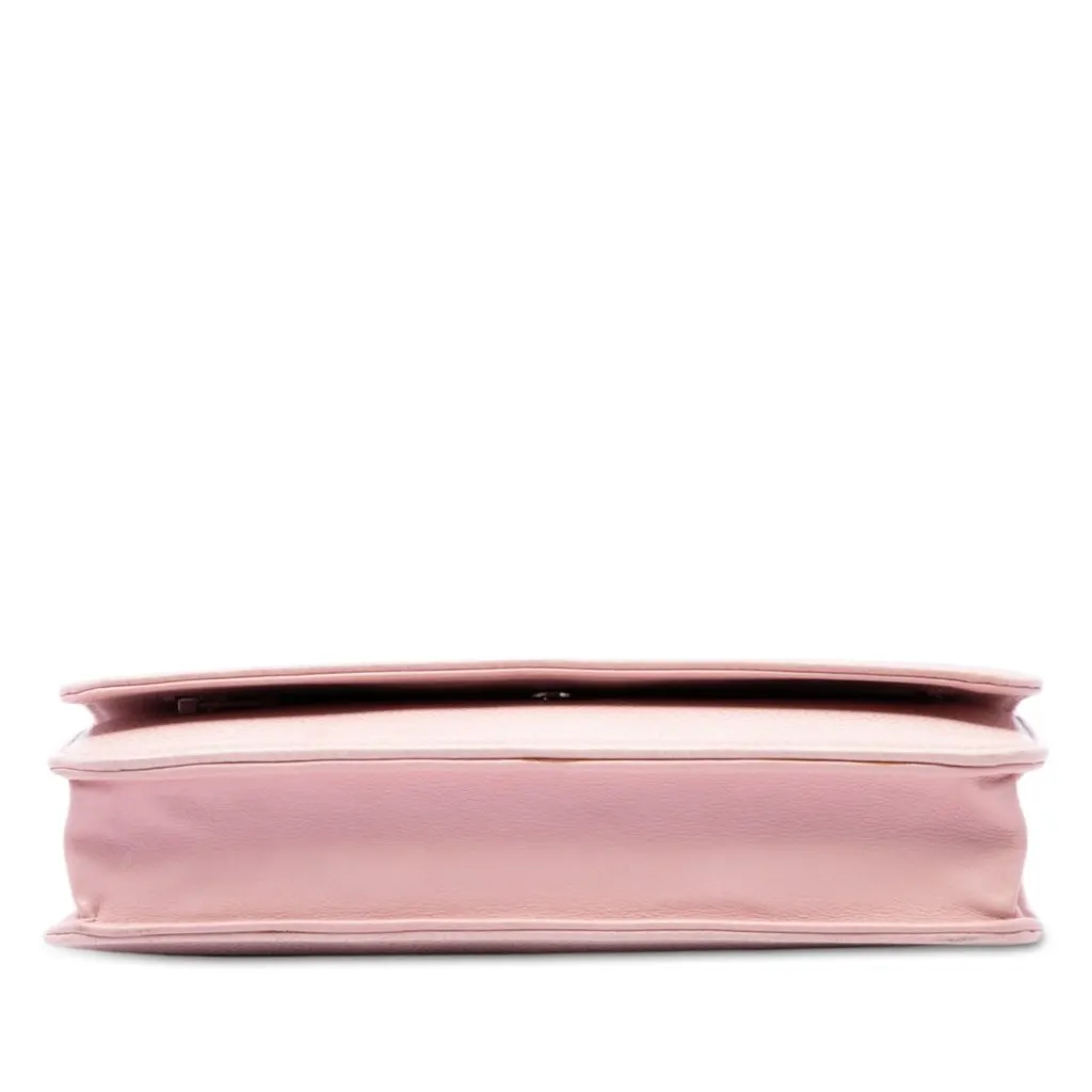 Chanel CC Caviar Wallet On Chain Pink Leather Very good - Inside View