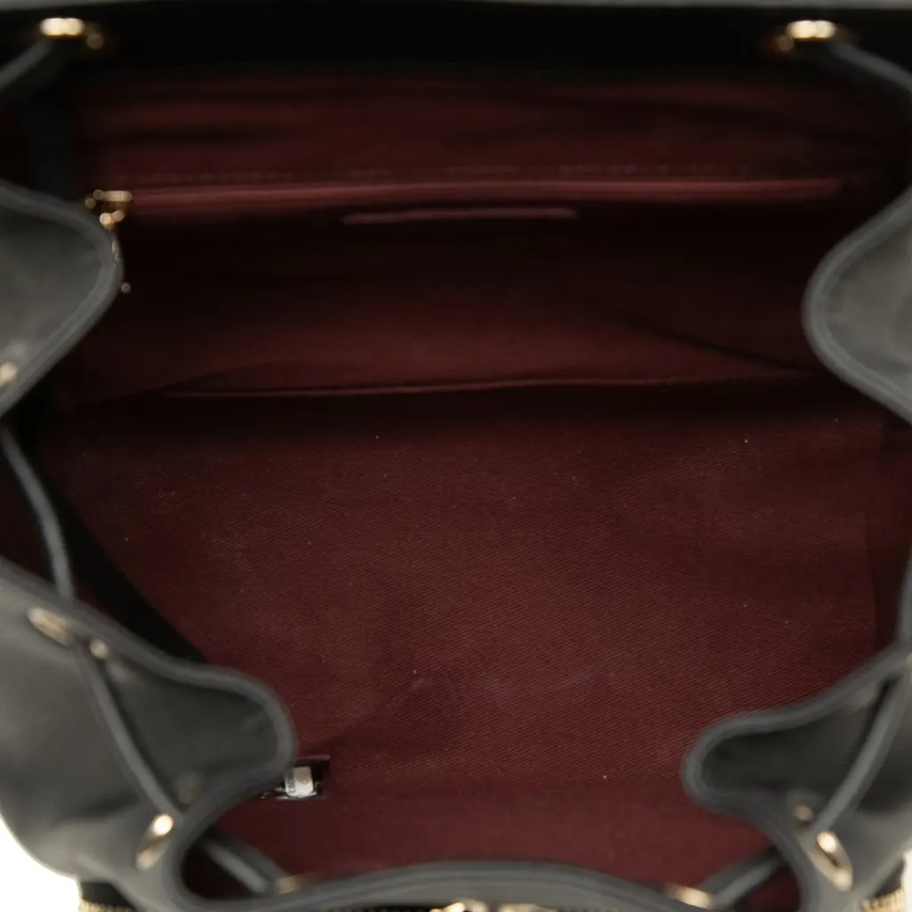 Chanel Caviar Business Affinity Backpack Black Leather Good - Model View