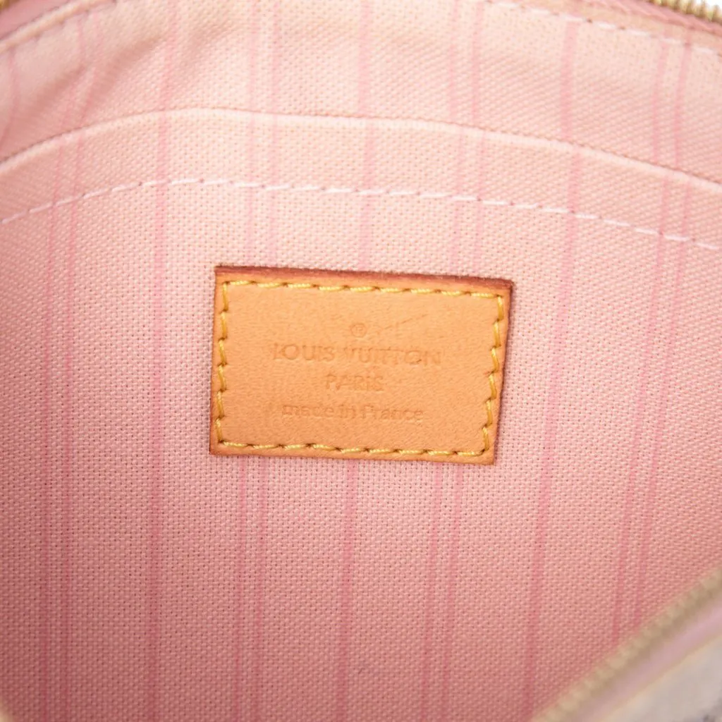 Louis Vuitton Damier Azur Neverfull MM Pouch White Canvas Very good - Box View