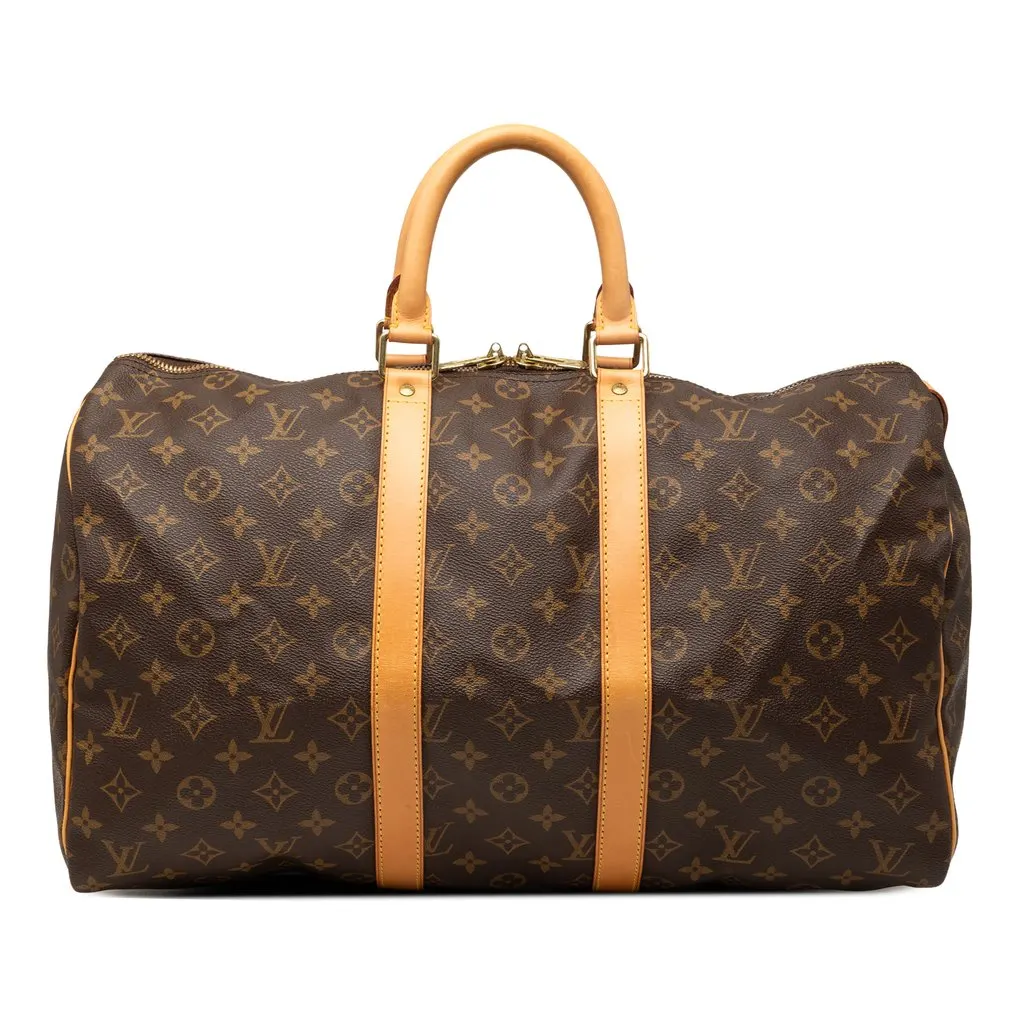 Louis Vuitton Monogram Keepall 45 Brown Very good - Front View