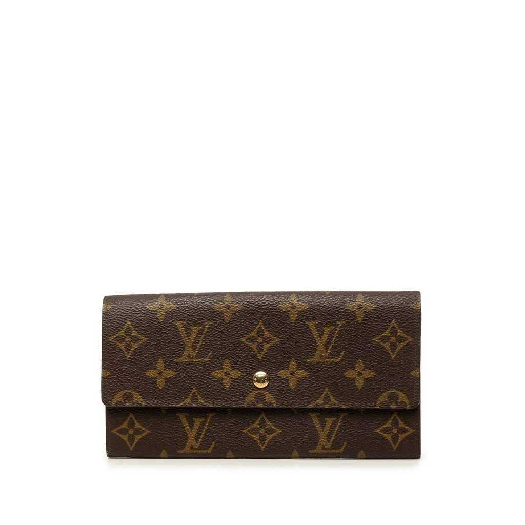 Louis Vuitton Monogram Sarah Long Wallet