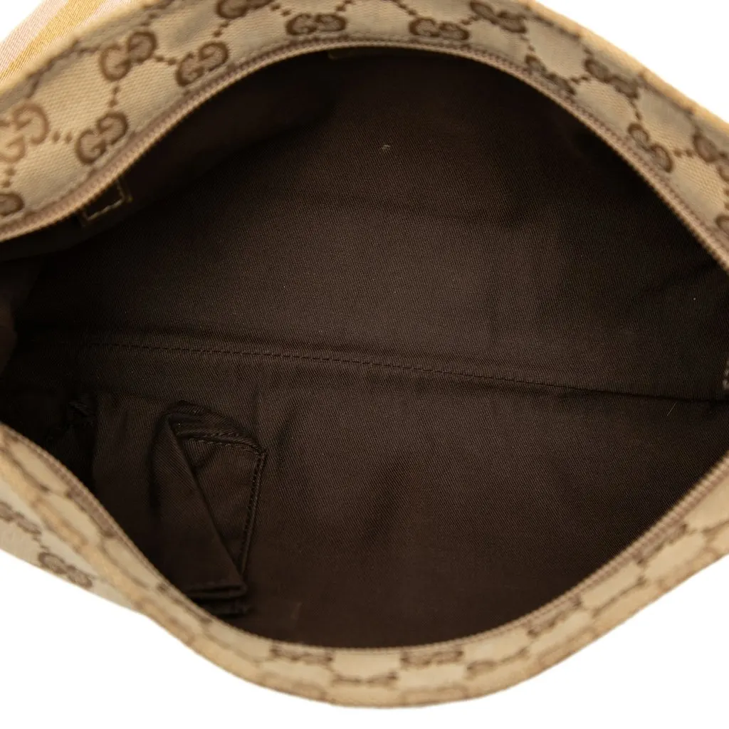 Gucci GG Canvas Web Crossbody Beige Good - Model View