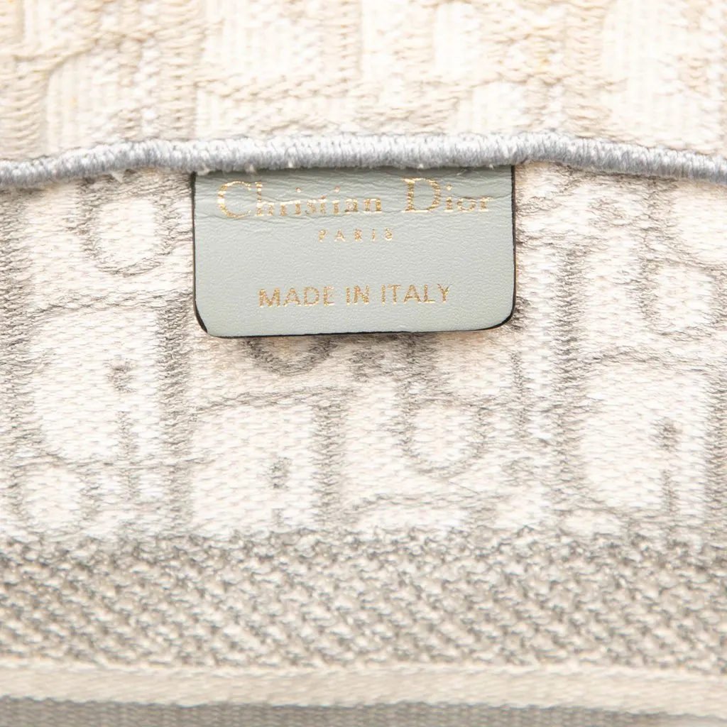 Dior Medium Oblique Embroidered Canvas Book Tote MultiColor Canvas Very good - Box View