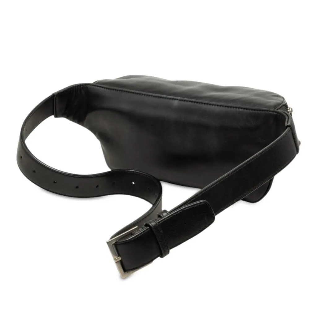 Saint Laurent Smooth Calfskin Monogram Belt Bag Black Leather Very good - Back View