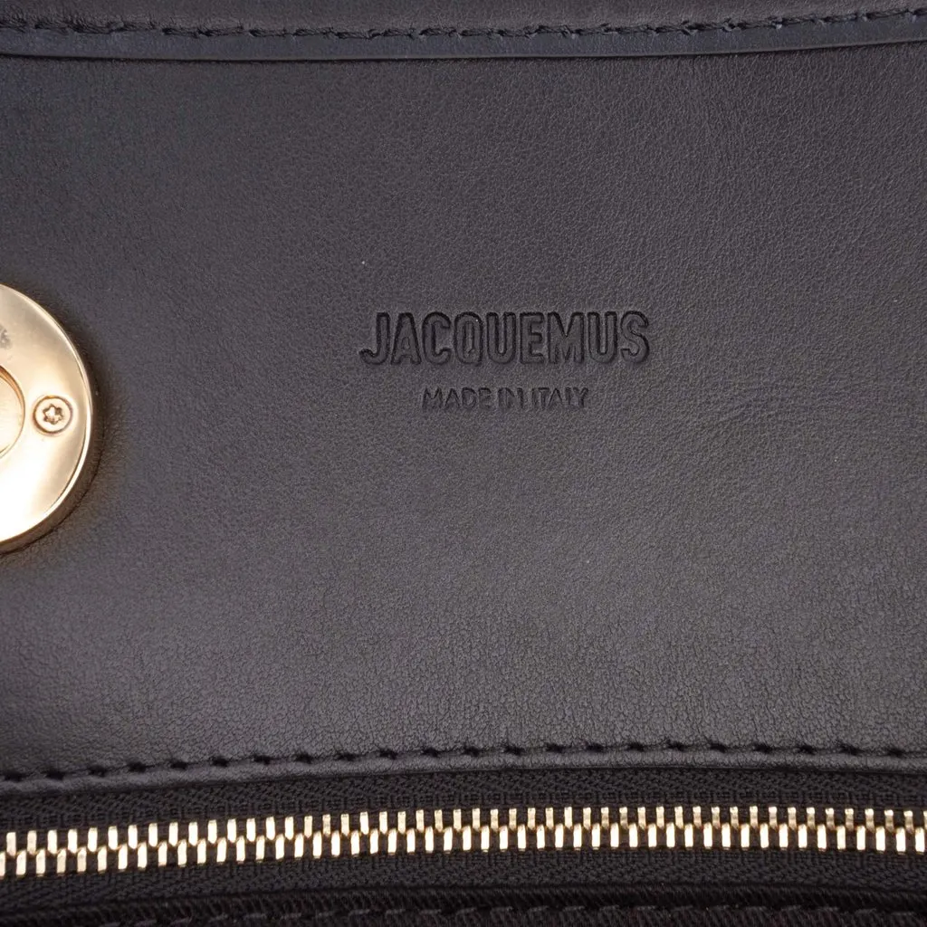 Jacquemus Raffia Effect Nylon and Polyester Le Bambola Bucket Bag Black Very good - Box View