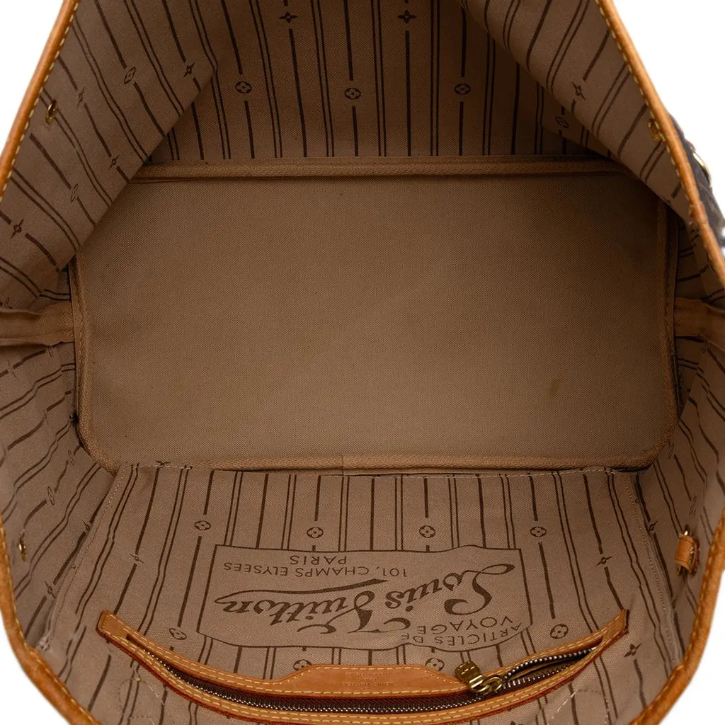 Louis Vuitton Monogram Neverfull MM Brown Canvas Good - Model View