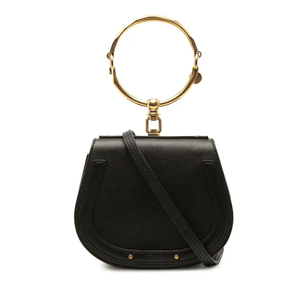 Chloé Small Leather Nile Bracelet Satchel Black Leather Very good - Front View