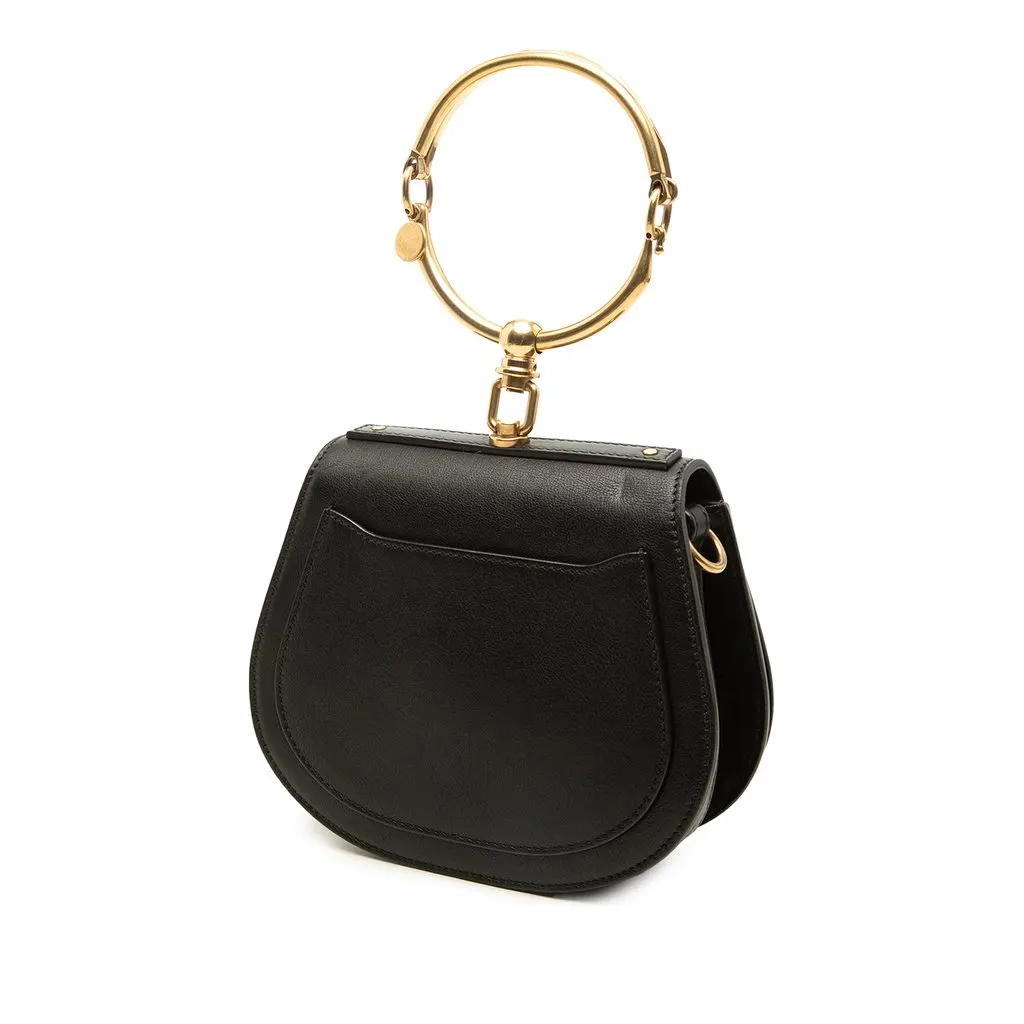Chloé Small Leather Nile Bracelet Satchel Black Leather Very good - Back View