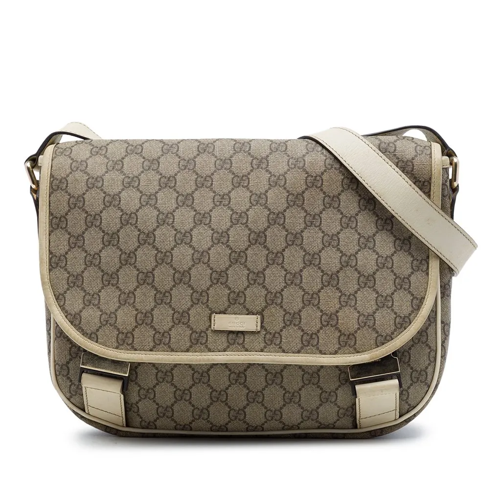 Gucci GG Supreme Crossbody Beige Very good - Front View