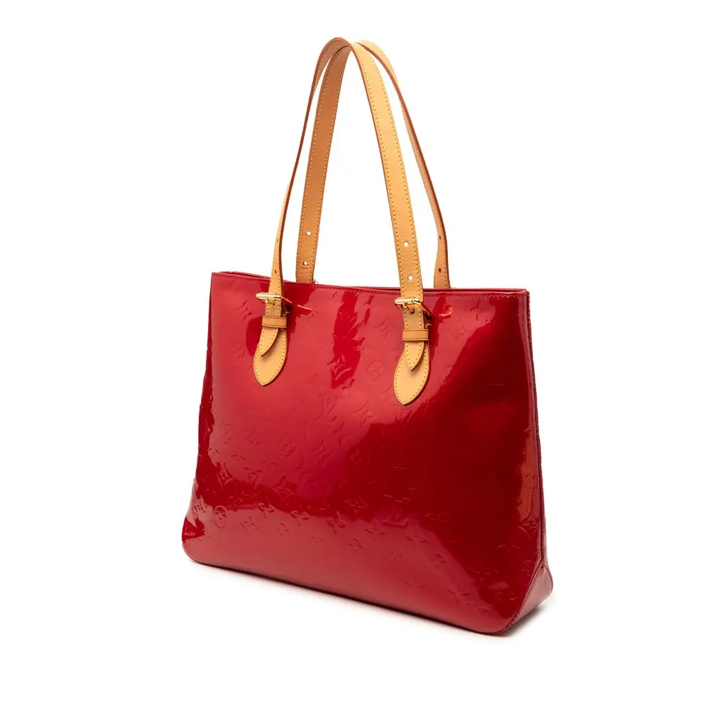Louis Vuitton Monogram Vernis Brentwood Red Leather Good - Back View