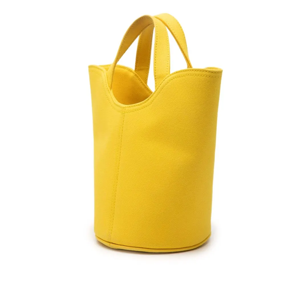 Balenciaga Canvas Wave Bucket Bag XS Yellow Very good - Back View